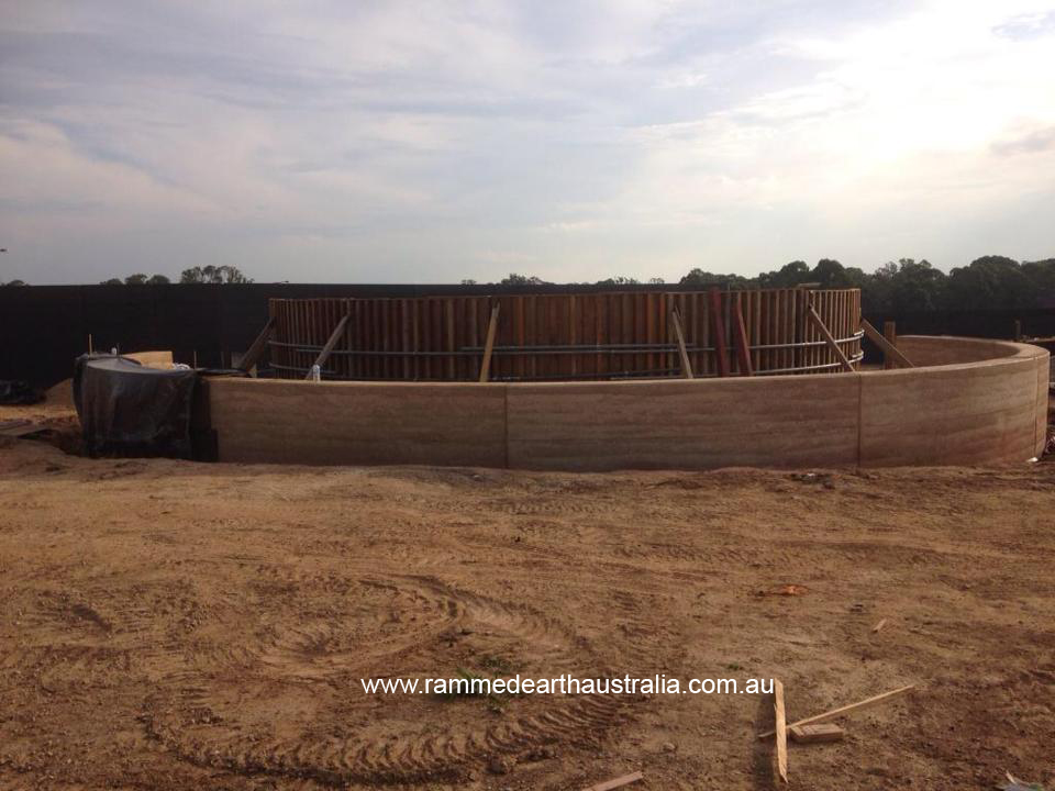 Curved Rammed Earth Walls