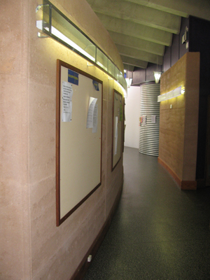 Curved hallway