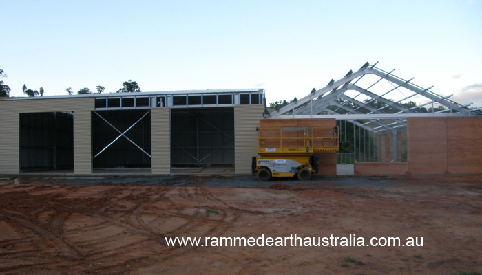 Rammed Earth at Community Centre