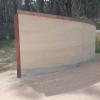 Curved Rammed Earth Wall