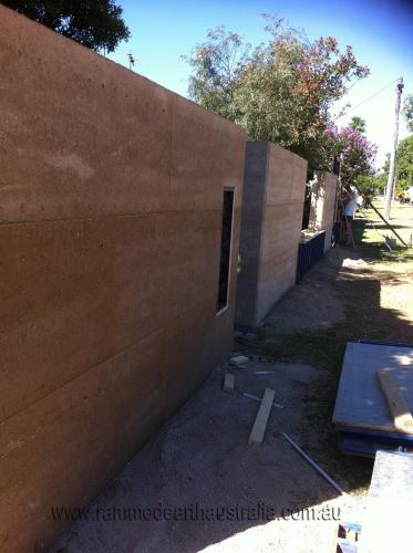 rammed earth fence