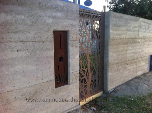 Rammed Earth Fence