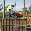 Repeat the ramming process for each rammed earth lift